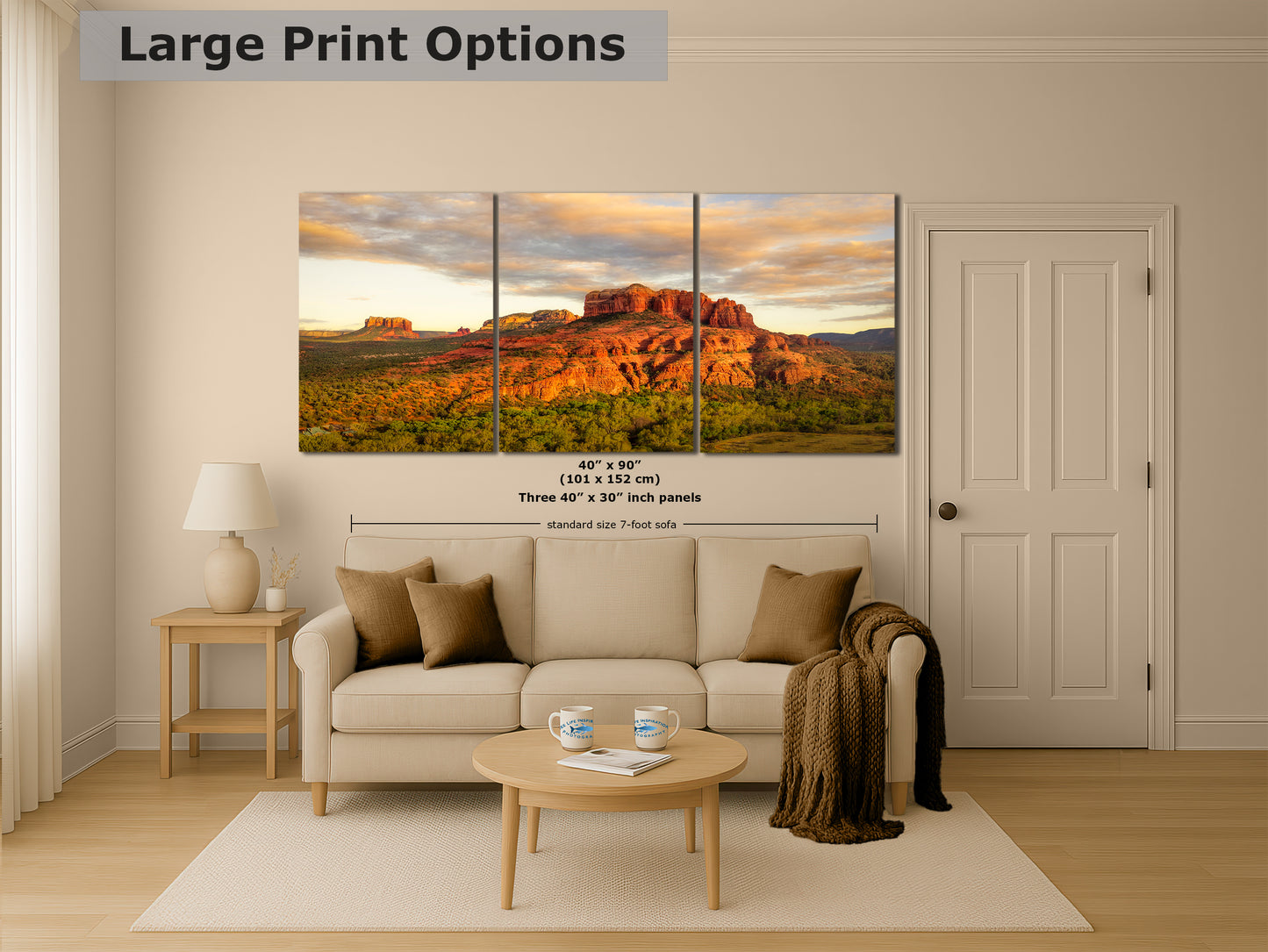 Cathedral Rock, Sedona Arizona Desert Picture Nature Photo Relaxation Artwork for Meditation, Office, and House Decor