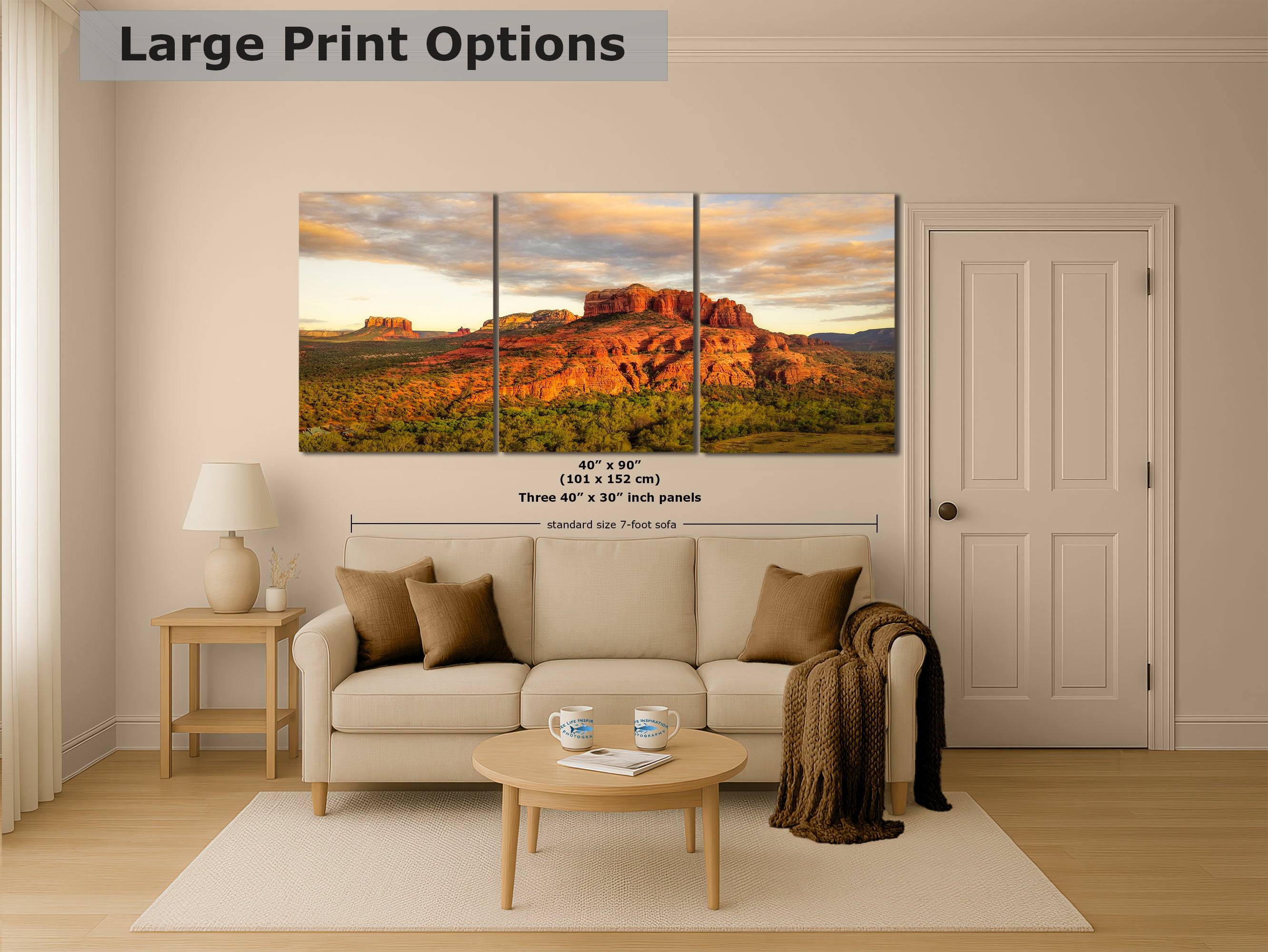 Cathedral Rock, Sedona Arizona Desert Picture Nature Photo Relaxation Artwork for Meditation, Office, and House Decor
