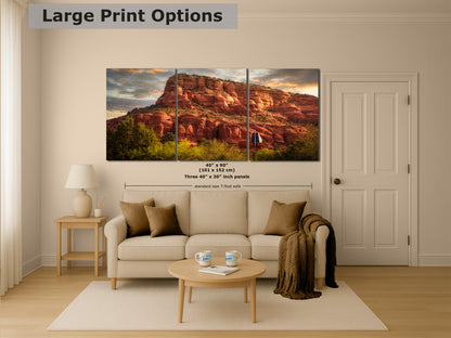 Chapel of the Holy Cross Sedona Arizona Desert Picture, Southwestern Nature Photo, Church and Canyon Photography, Canvas Print