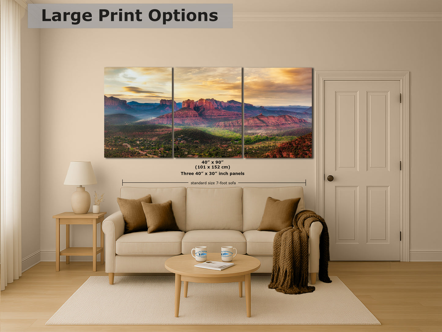 Cathedral Rock View, Sedona Arizona Desert Picture Nature Photo Relaxation Artwork for Meditation, Office, and House Decor