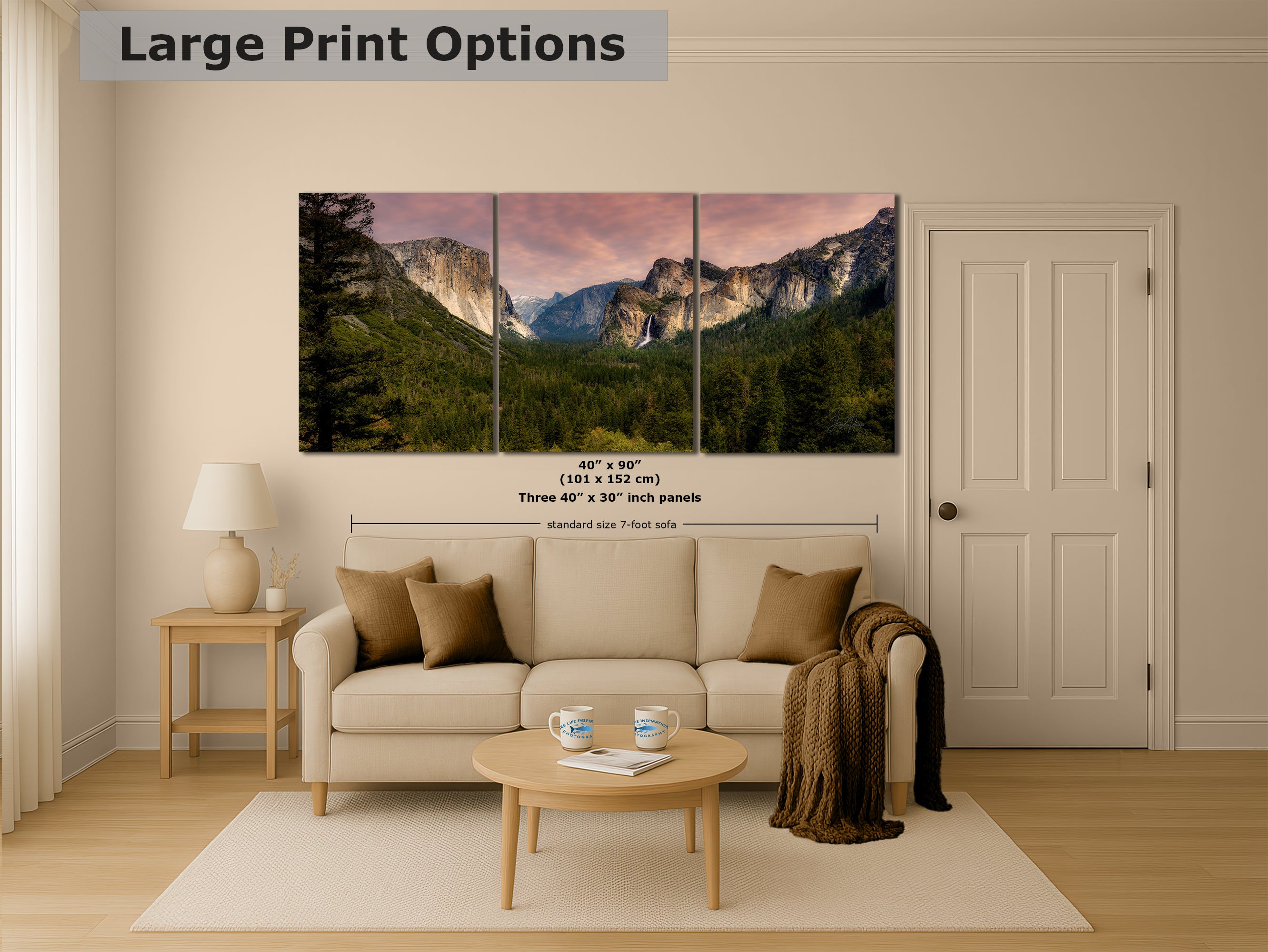 Yosemite National Park Mountain Picture Nature Photo Bohemian Relaxation Artwork for Meditation
