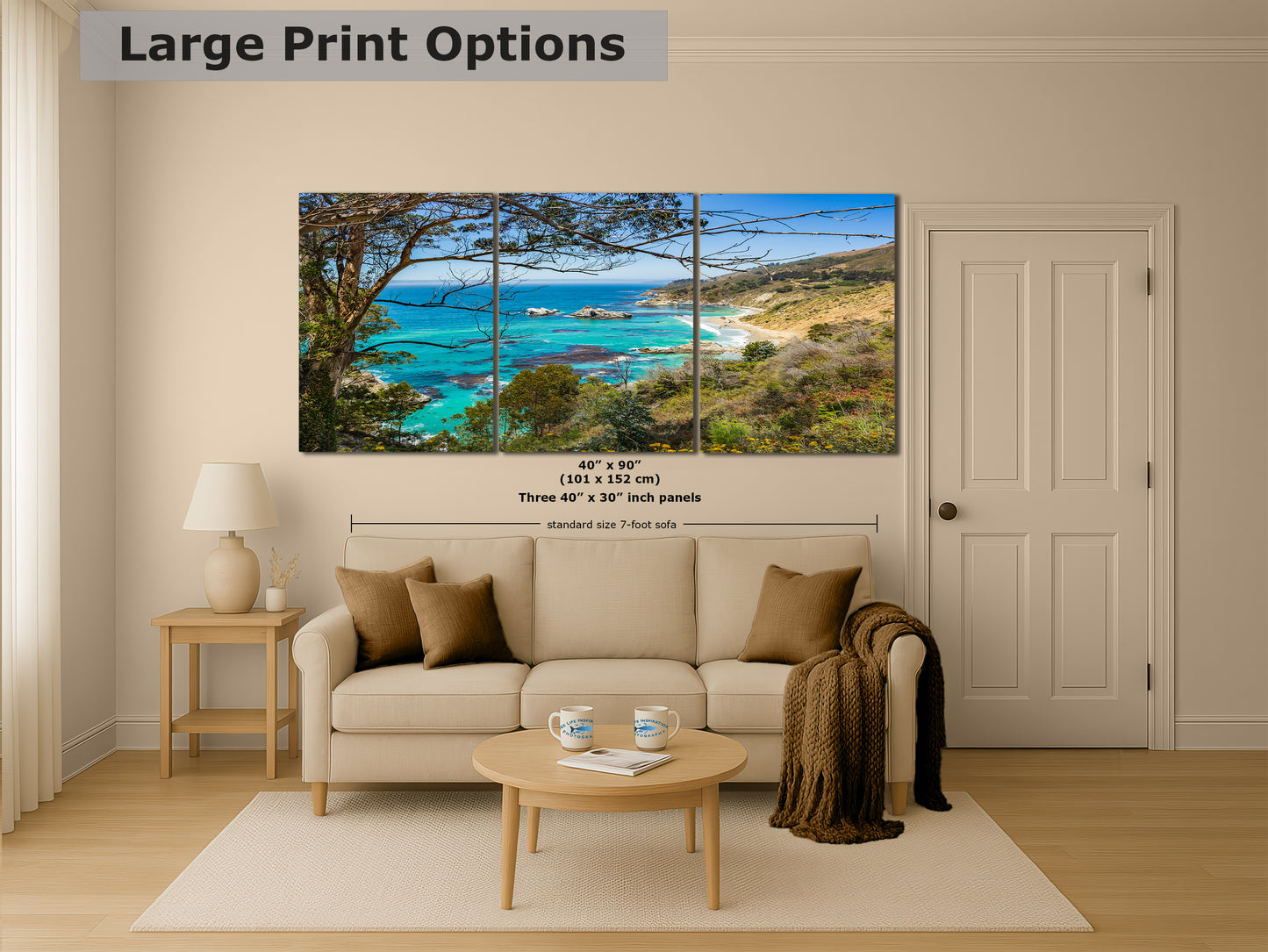 Pfeiffer Beach Big Sur California Coastline Ocean Picture Nature Photo, Relaxation Artwork, Meditation, Office House Decor