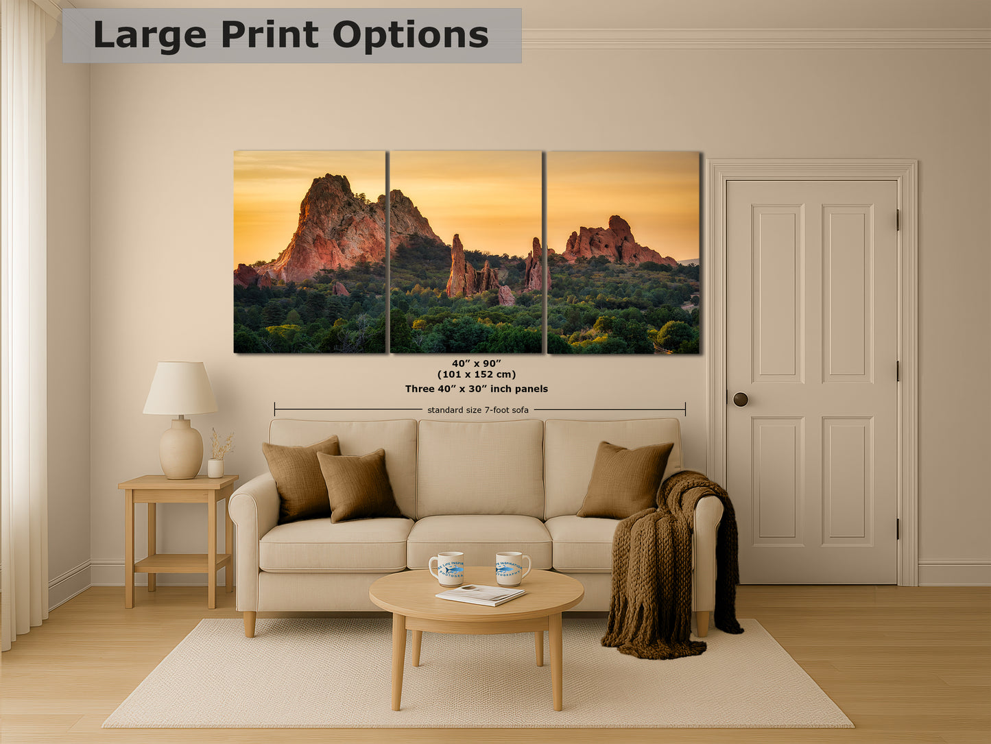 Garden of the Gods Colorado Mountain Photo - Serene Rocky Mountain Nature Photo for Meditation Home Decor