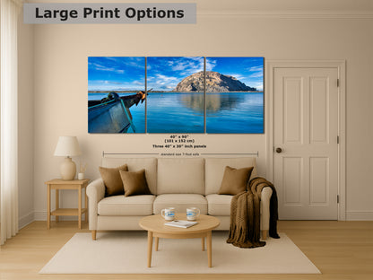 Morro Bay California Coastline Ocean Picture Nature Photo, Morro Rock Coastal Relaxation Artwork, Dorm Room, Office & House Decor