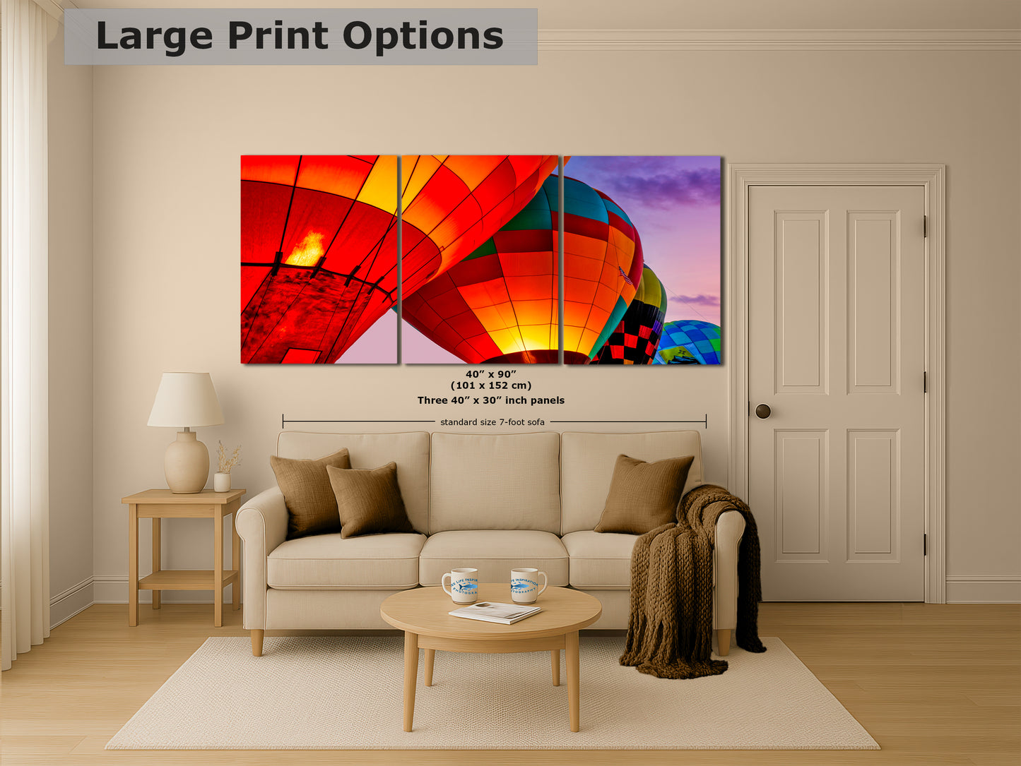 Hot Air Balloon Festival Morning Glow Photo | Albuquerque New Mexico Balloon Fiesta Wall Art | Office, Cubicle & House Decor