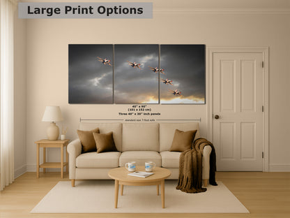 US Airforce Thunderbirds F-16 Fighting Falcon Aviation Artwork | Military Aviation Decor for Home & Office Display