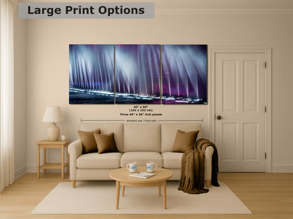 Bellagio Las Vegas Water Picture, Night Water Display Wall Decor