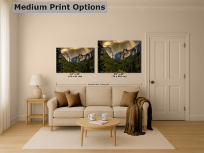 Yosemite National Park Mountain Picture Nature Photo Bohemian Relaxation Artwork for Meditation