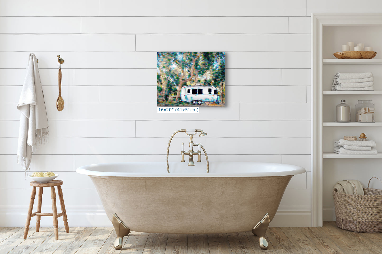 Airstream with Coast Live Oak Camping Decor