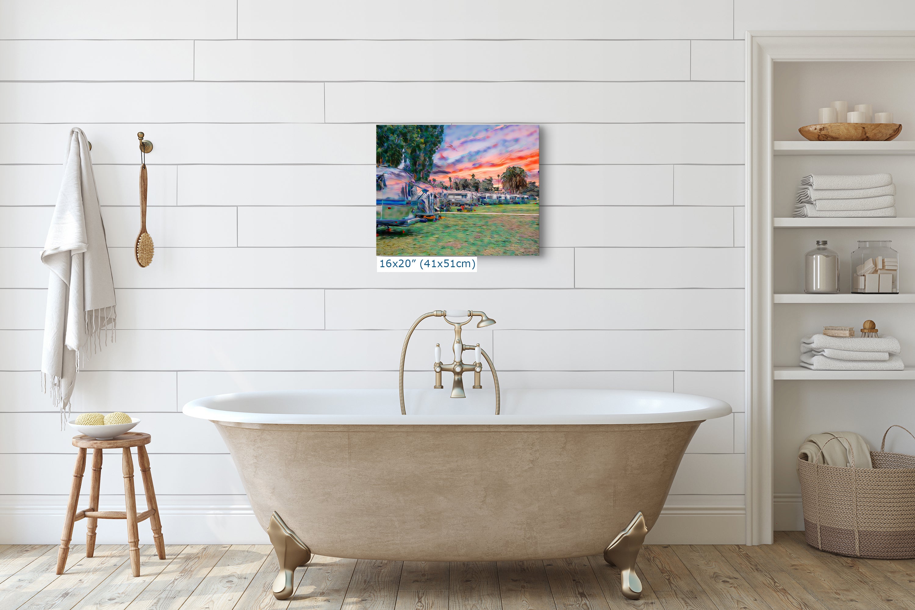 Airstream Travel Trailer Art Camping Decoration