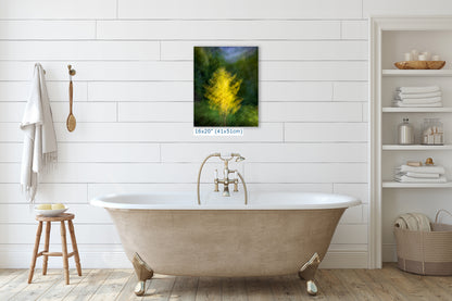 Impressionist Art Forest Picture Abstract Nature Photo, Relaxation Artwork, Forest Bathing Wall Decor, Meditation, Bohemian Style Canvas Print