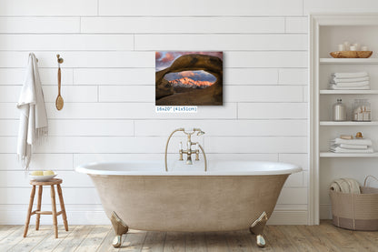 Lone Pine & Mobius Arch Mountain Picture, Nature Photo from Alabama Hills for Relaxation Art for Meditation, Office, and House Decor