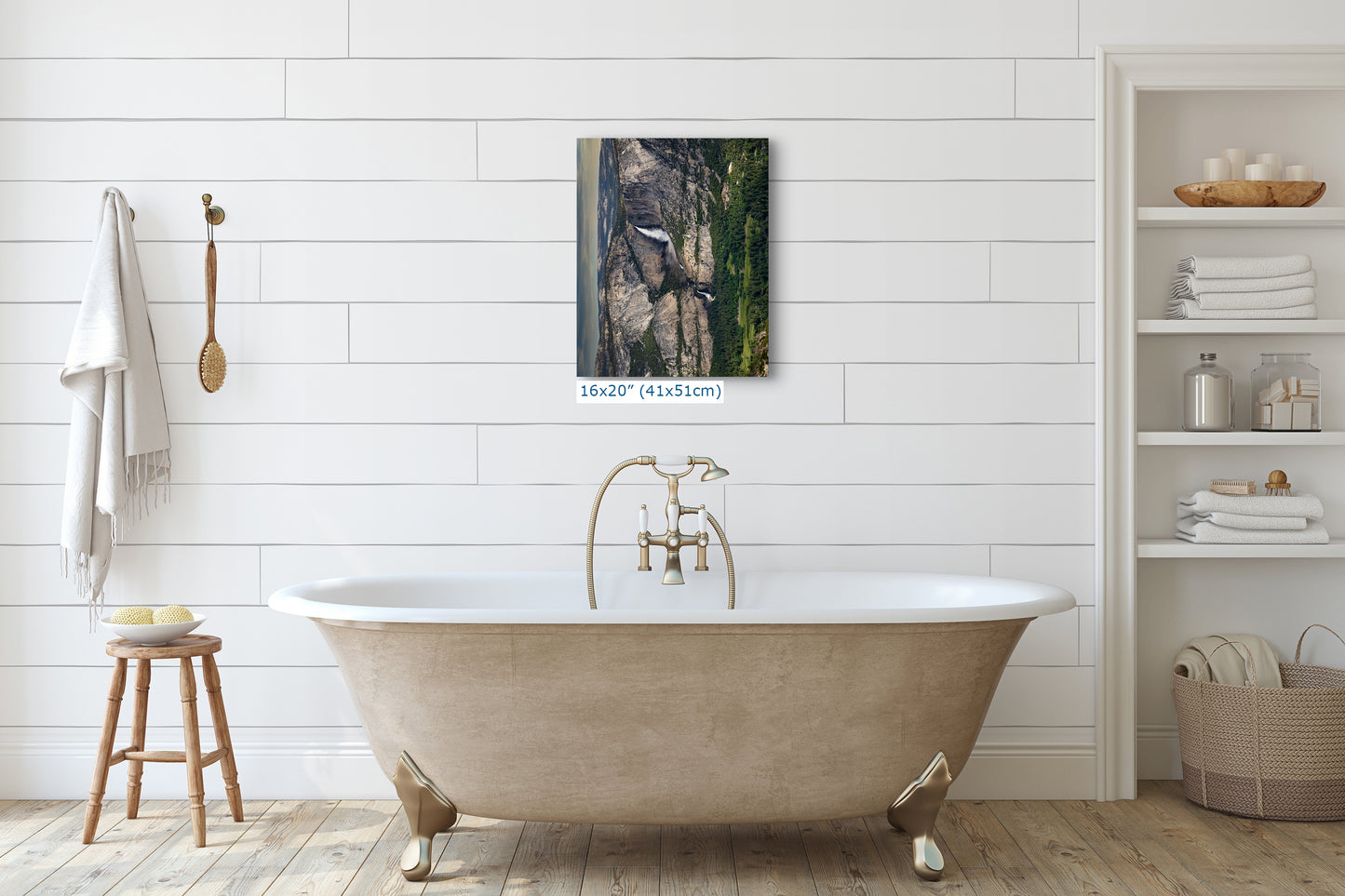 Yosemite Falls Glacier Point National Park Nature Photo Relaxation Artwork for Meditation, Office, Dorm, Apartment, and House Decor