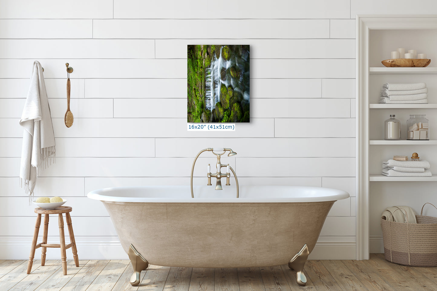 Yosemite National Park Waterfall Picture Nature Photo Relaxation Artwork for Meditation, Office, Apartment, and House Decor