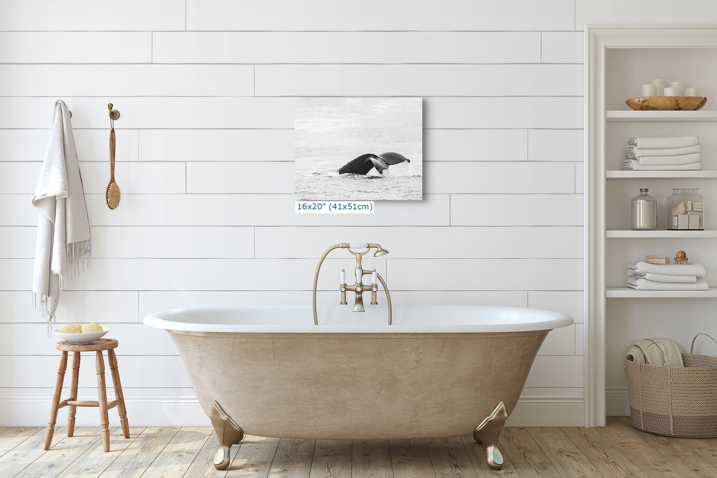 Humpback Whale Marine Mammal Wildlife Photography, Black and White, Monterey Bay Ocean Scene Art Print for Nature Lovers and Marine Conservation Decor