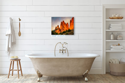 Garden of the Gods Colorado Mountain Picture, Vibrant Rocky Mountain Nature Photo for Meditation Relaxation and Bohemian Decor