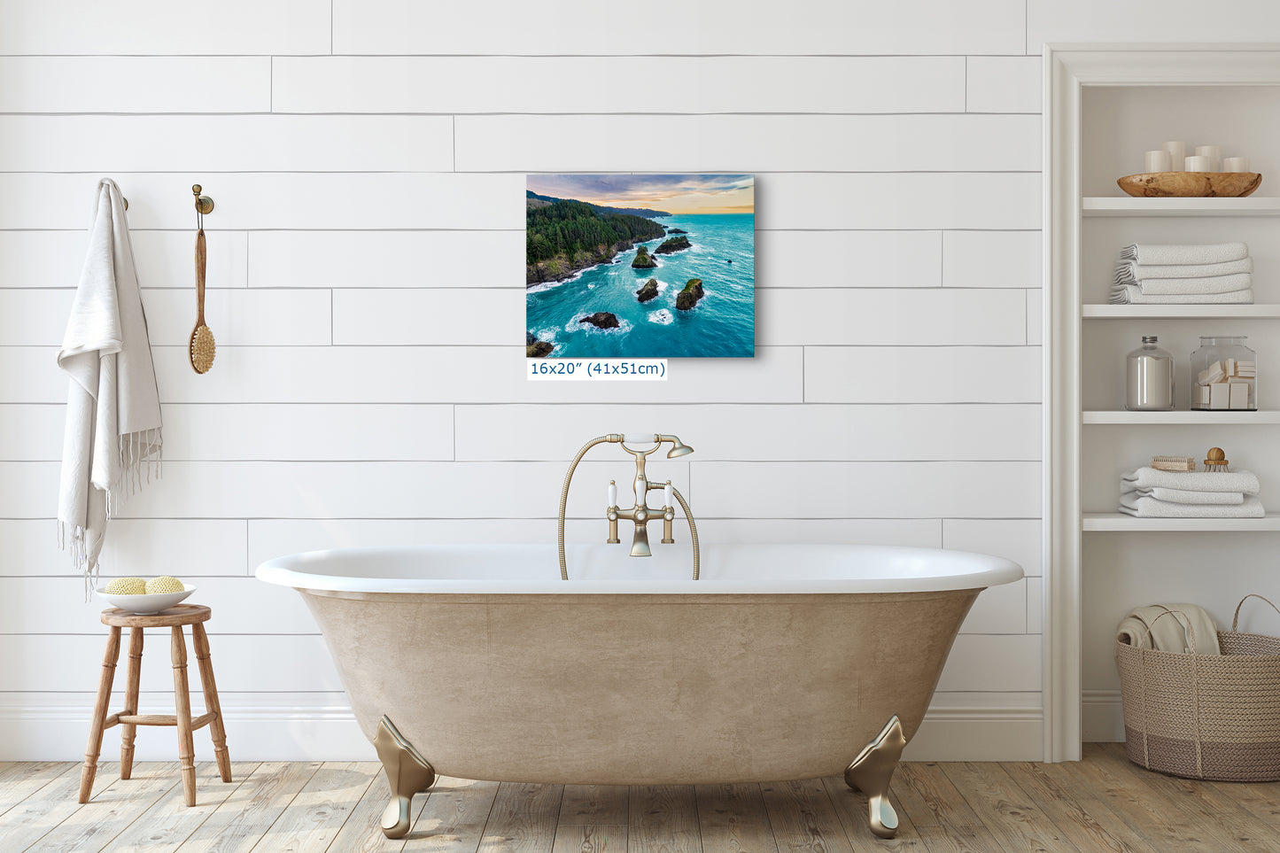 Aerial Oregon Coast Ocean Picture Sunrise, Pacific Northwest Nature Photo