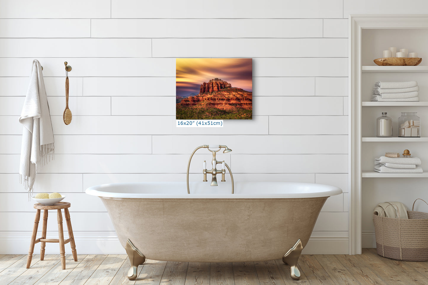 Cathedral Rock Sunset, Sedona Arizona Desert Picture Nature Photo Relaxation Artwork for Meditation, Office, and House Decor