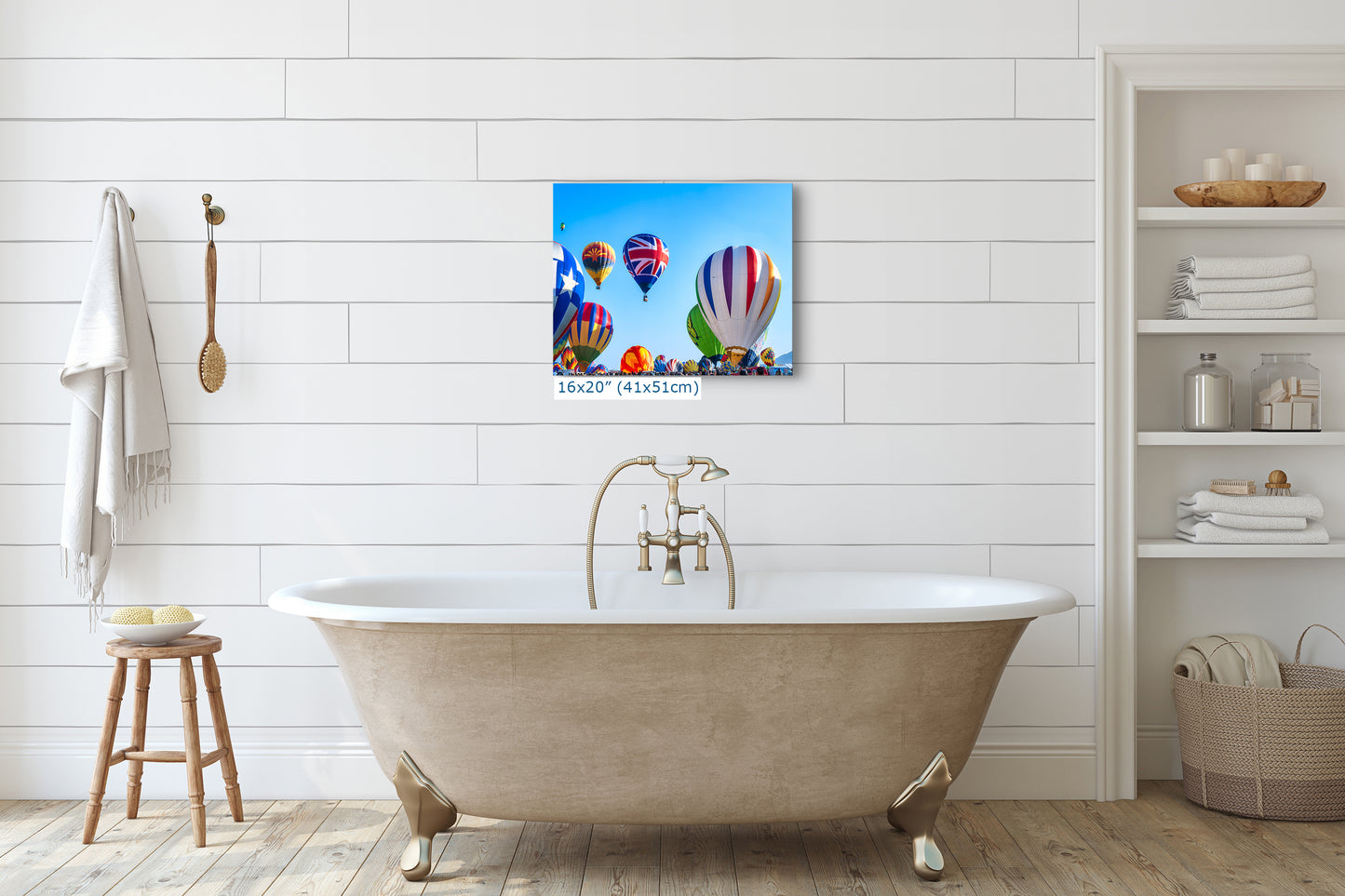 Union Jack Hot Air Balloon Festival Mass Ascension, Albuquerque New Mexico Balloon Fiesta Wall Art, Office, Cubicle & House Decor