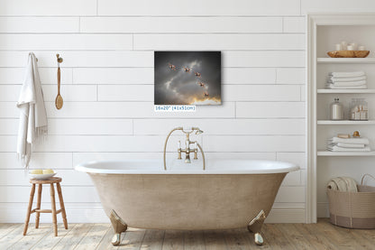 US Airforce Thunderbirds F-16 Fighting Falcon Aviation Artwork | Military Aviation Decor for Home & Office Display