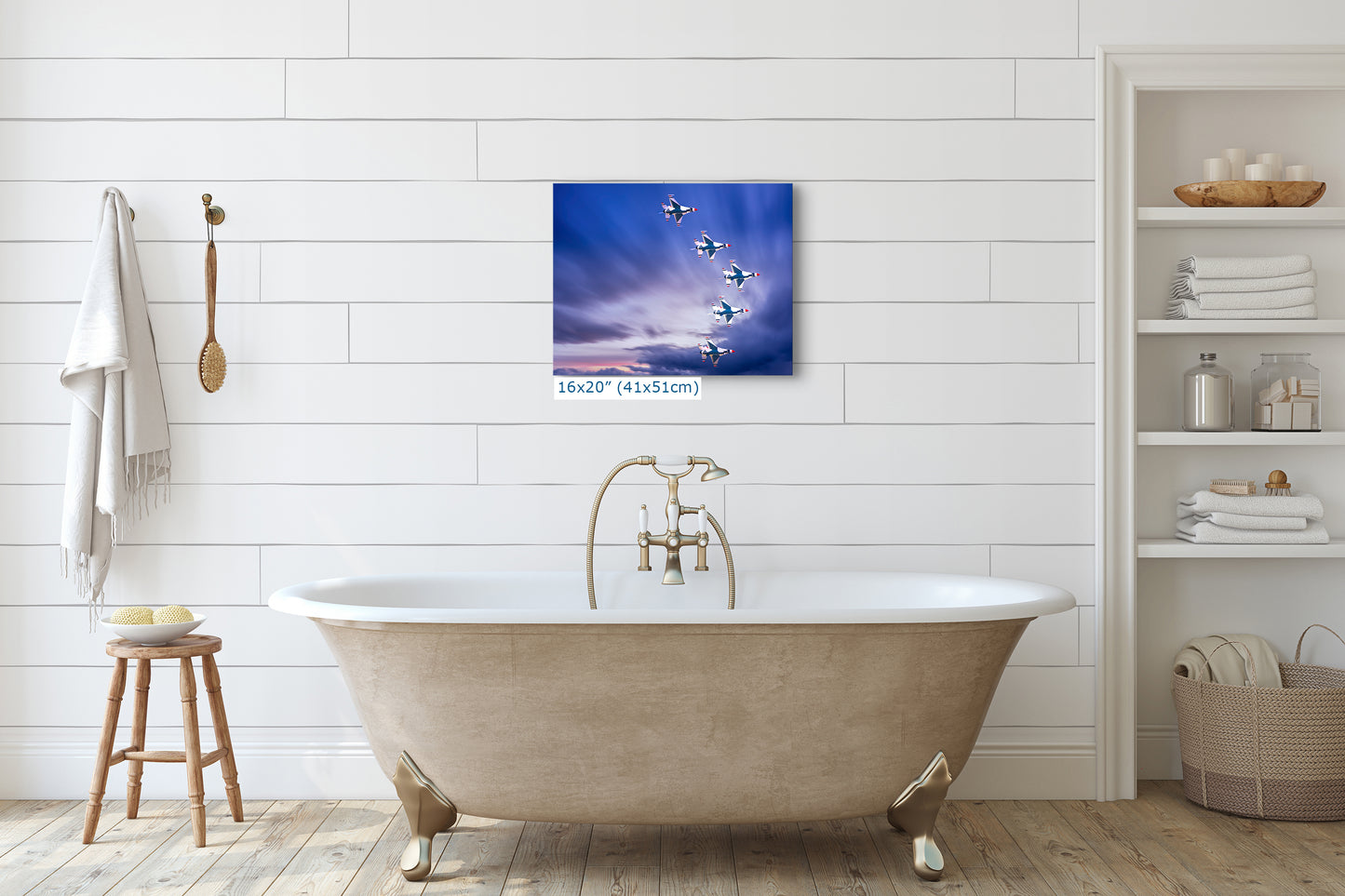 US Airforce Thunderbirds F-16 Fighting Falcon Aviation Artwork | Military Aircraft Wall Decor for Aviation Enthusiasts and Man Cave Decor