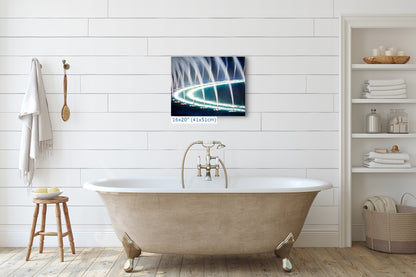 Bellagio Las Vegas Water Picture, Relaxation Artwork, Night Water Display Wall Decor, Ethereal Cityscape Photography