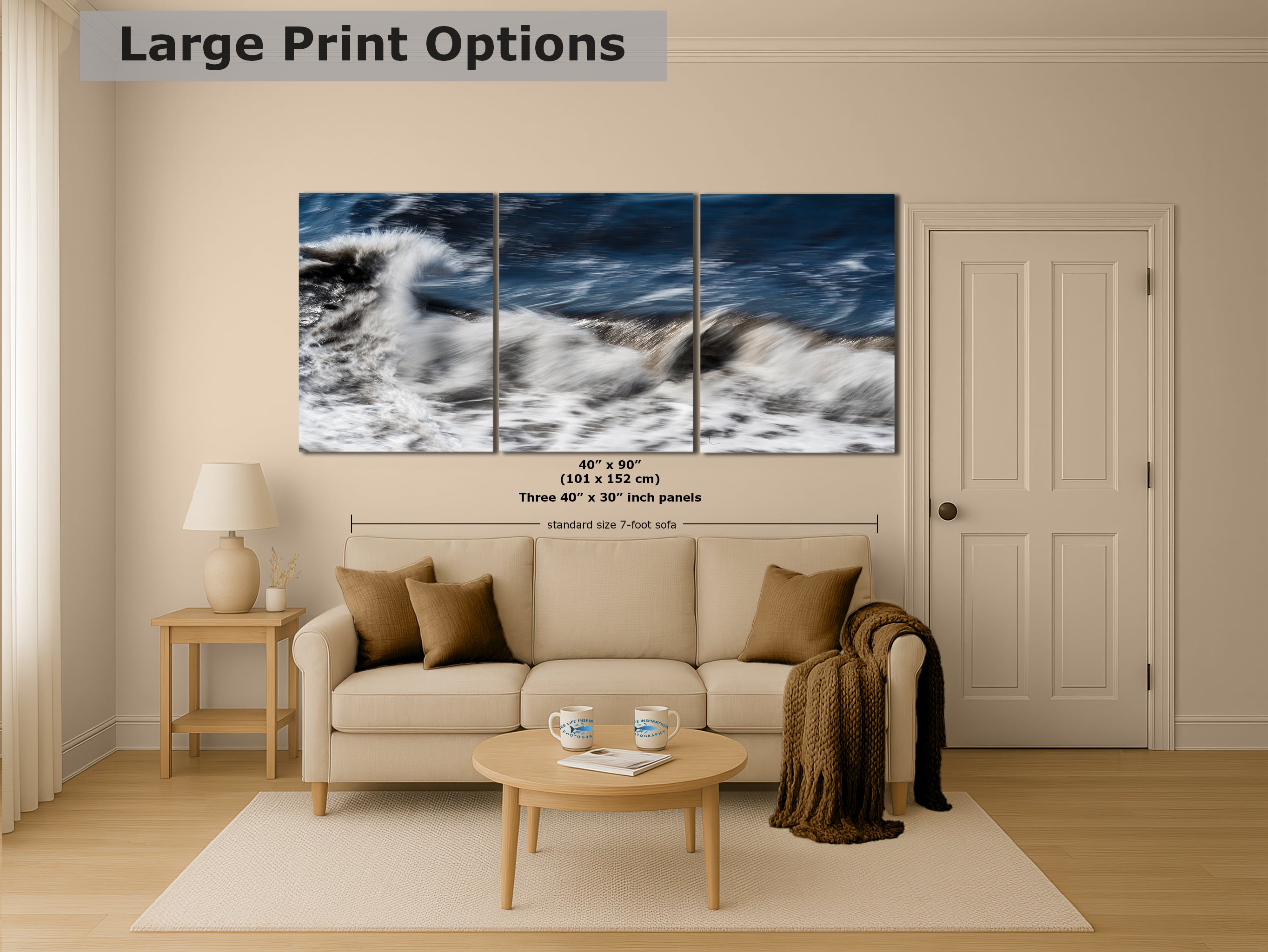 Beach Waves Ocean Picture Impressionist Art Nature Photo