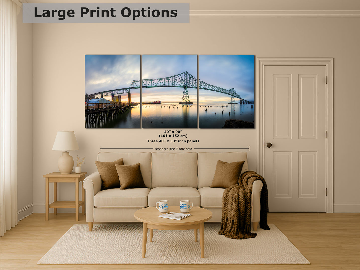 Astoria-Megler Bridge Picture Sunset, Oregon Coast Ocean Picture, Pacific Northwest