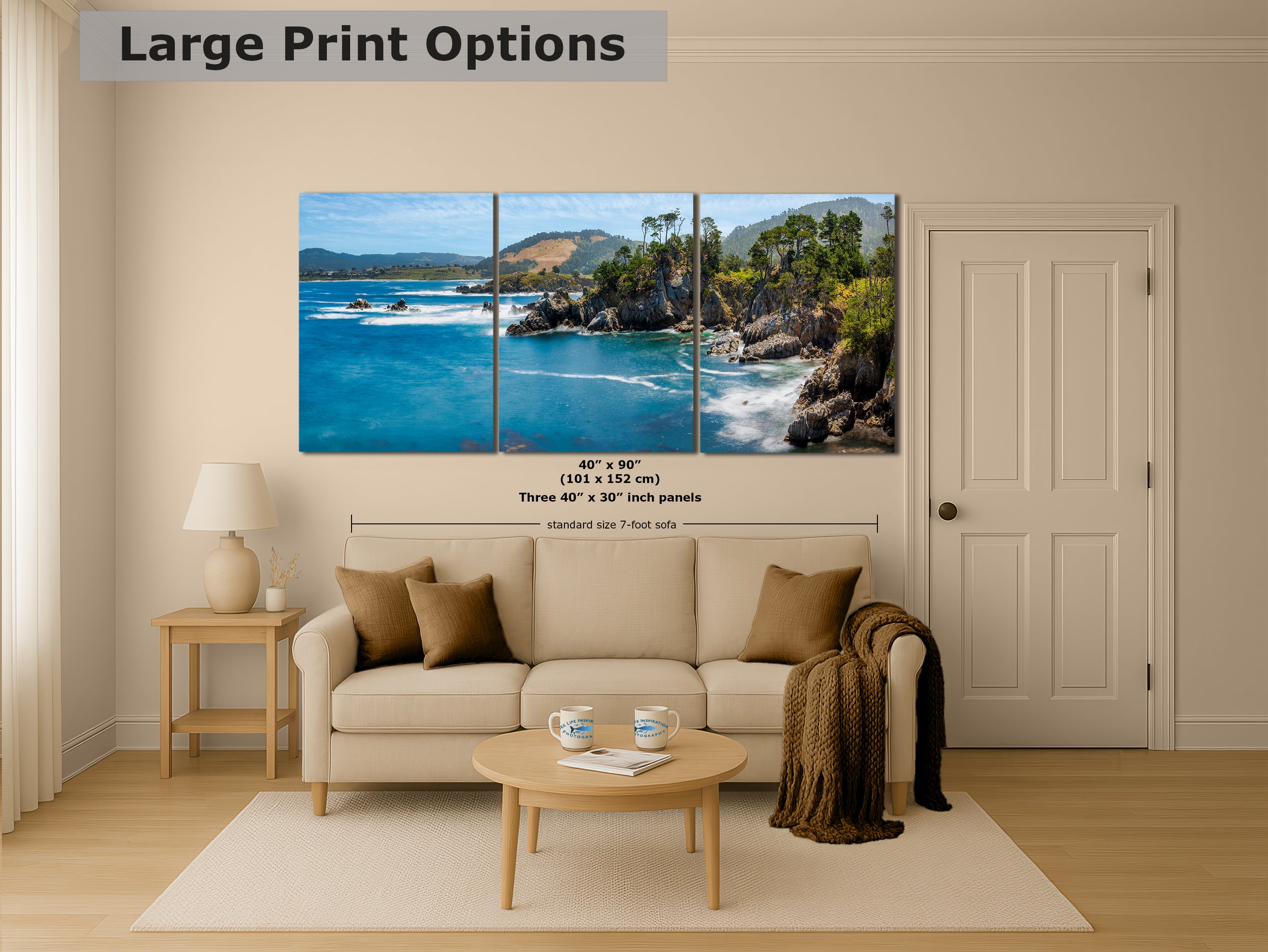 Point Lobos Carmel California Coastline Ocean Picture Seascape, Relaxation Artwork Nature Photo for Meditation, Office, Dorm, House Decor