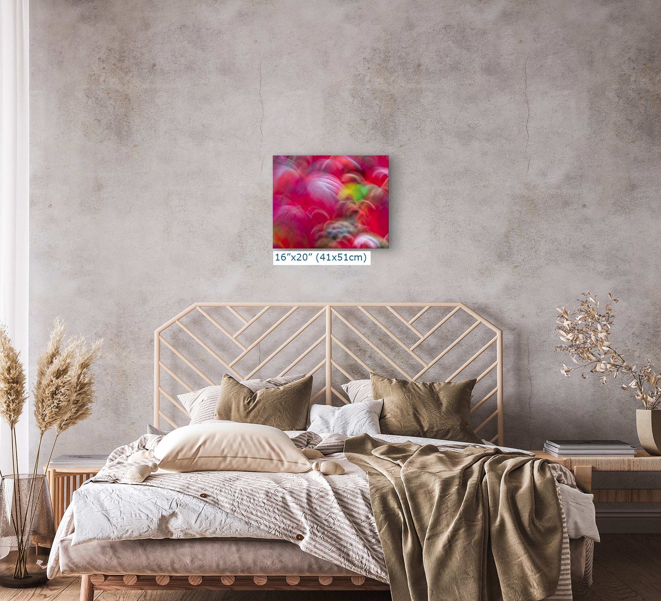 Fall Colors Forest Picture Impressionist Art, Nature Photo Relaxation Artwork, Forest Bathing Wall Decor for Bohemian Style House Decor