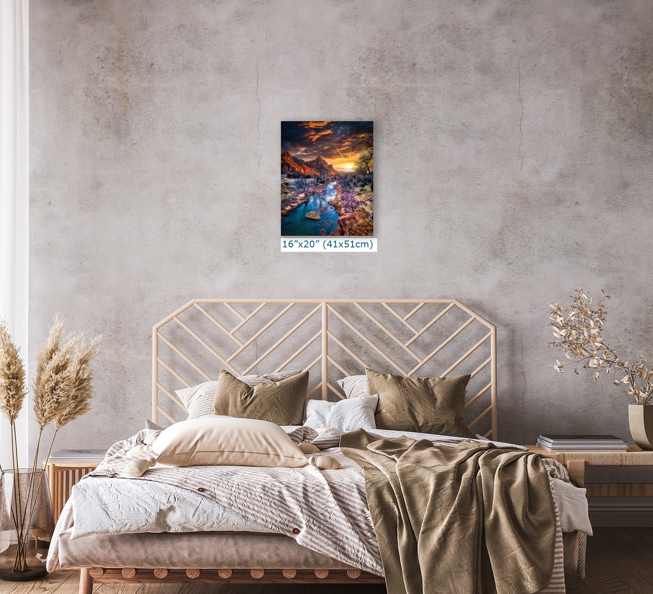 Zion National Park, Watchman, Southern Utah Desert Picture, Southwestern Wall Art, Relaxation Artwork Nature Photo for House Decor