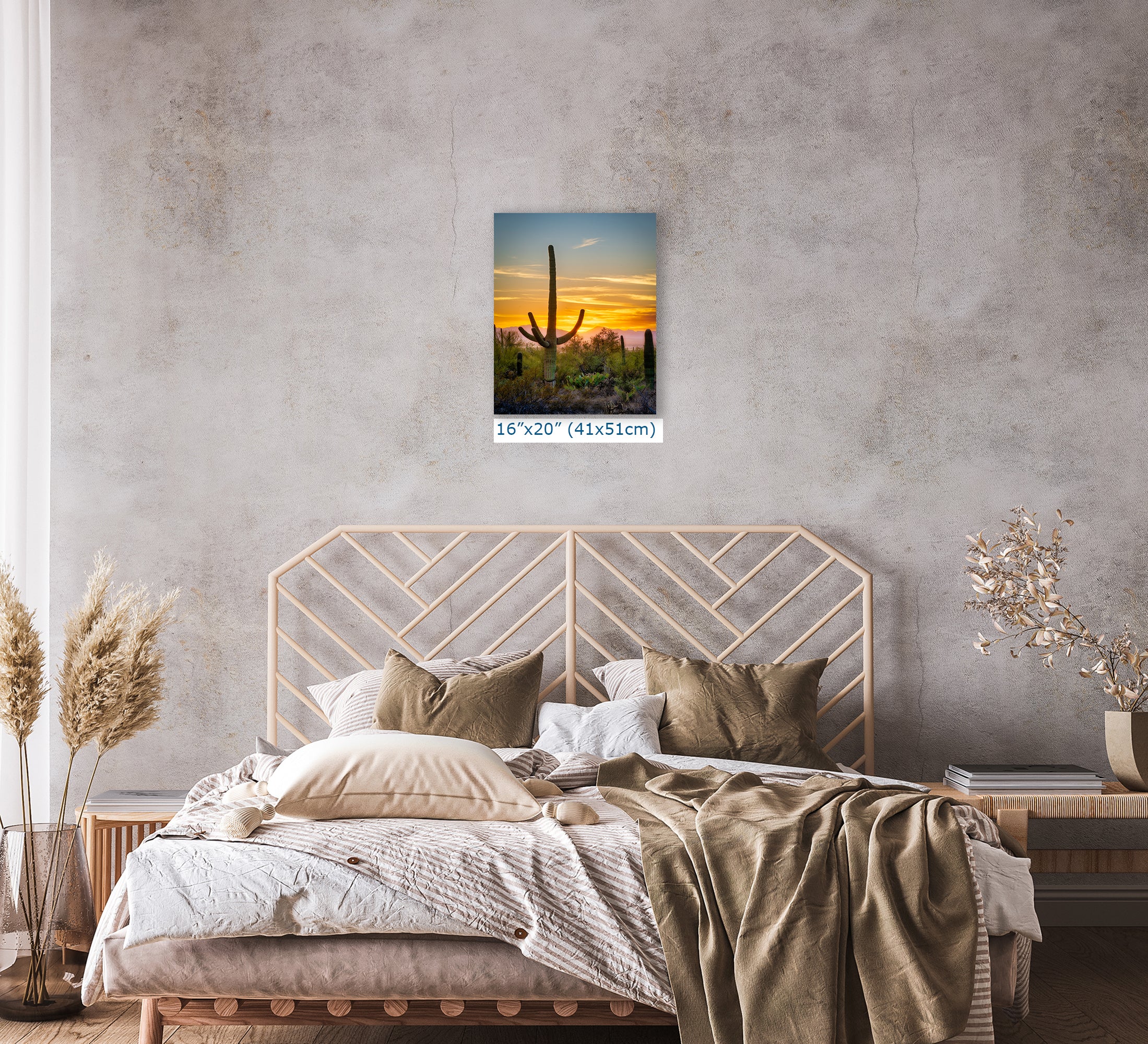 Saguaro National Park Arizona Desert Picture Nature Photo, Bohemian Style Relaxation Artwork, Southwestern Sonoran Desert House Decor