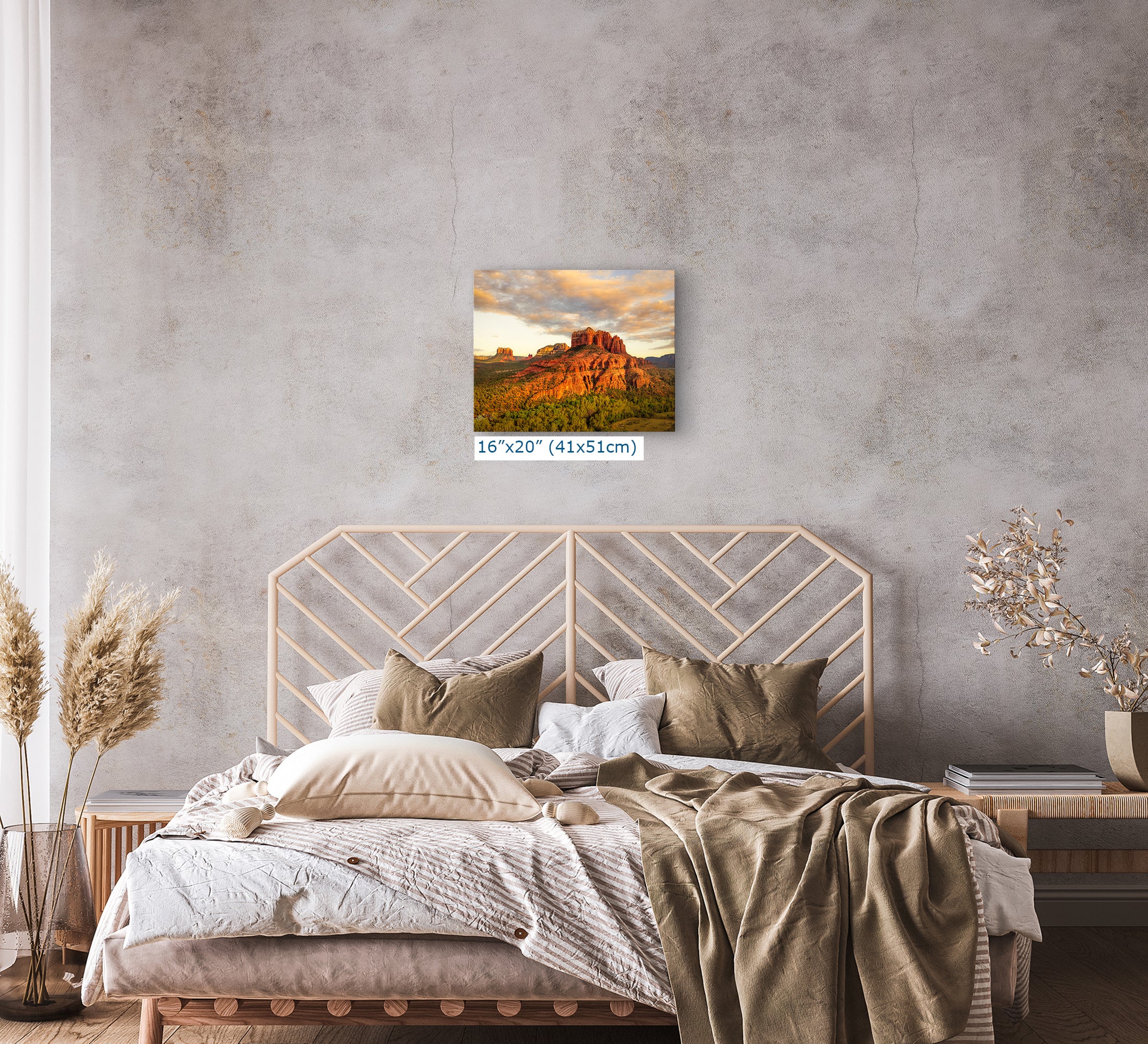 Cathedral Rock, Sedona Arizona Desert Picture Nature Photo Relaxation Artwork for Meditation, Office, and House Decor