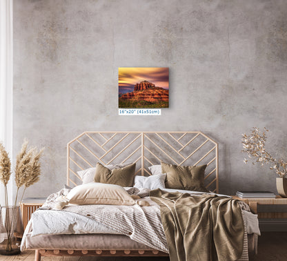 Cathedral Rock Sunset, Sedona Arizona Desert Picture Nature Photo Relaxation Artwork for Meditation, Office, and House Decor