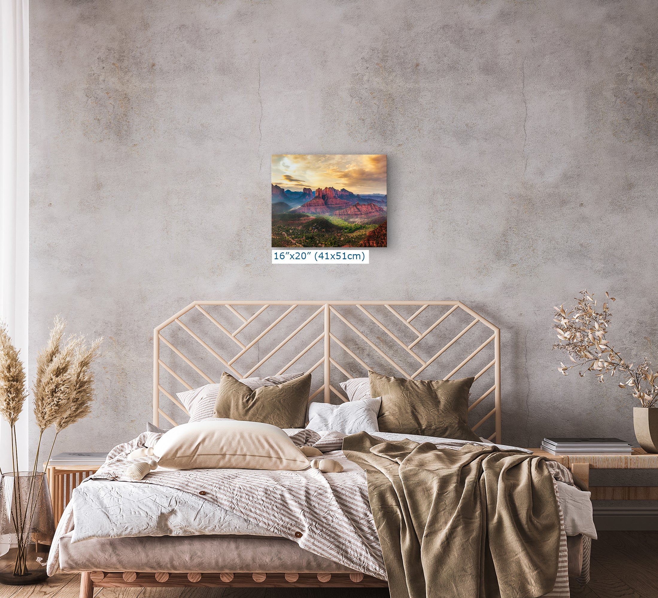 Cathedral Rock View, Sedona Arizona Desert Picture Nature Photo Relaxation Artwork for Meditation, Office, and House Decor