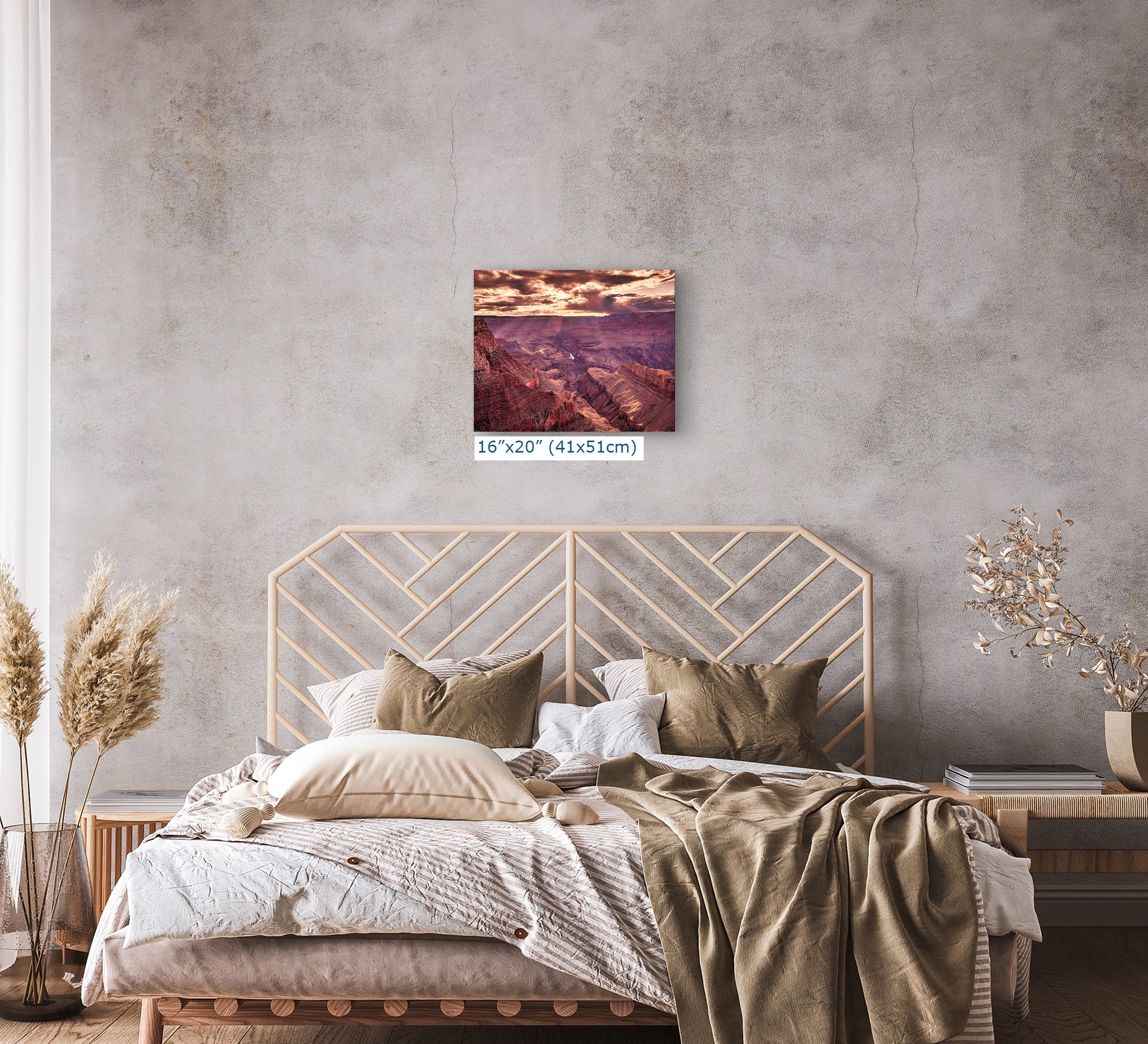 Grand Canyon National Park, Arizona Desert Picture Sunset Nature Photo, Bohemian Style Relaxation Artwork for Meditation, Apartment, Office & House Decor