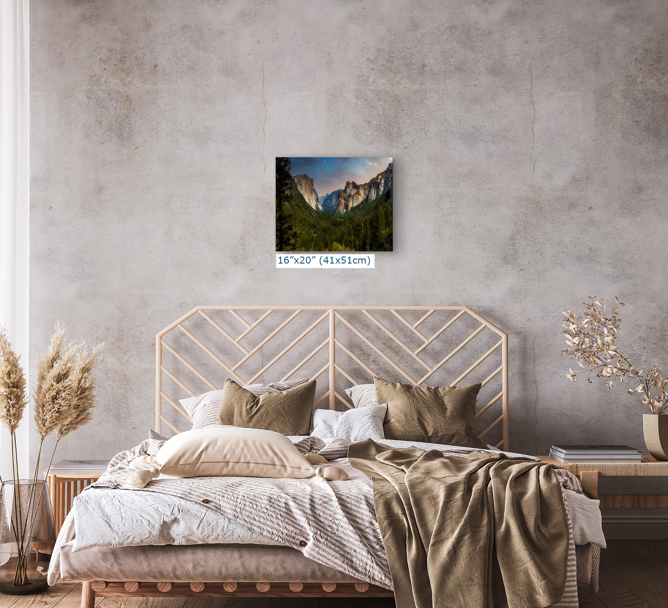Yosemite National Park Mountain Picture Nature Photo Bohemian Relaxation Artwork for Meditation