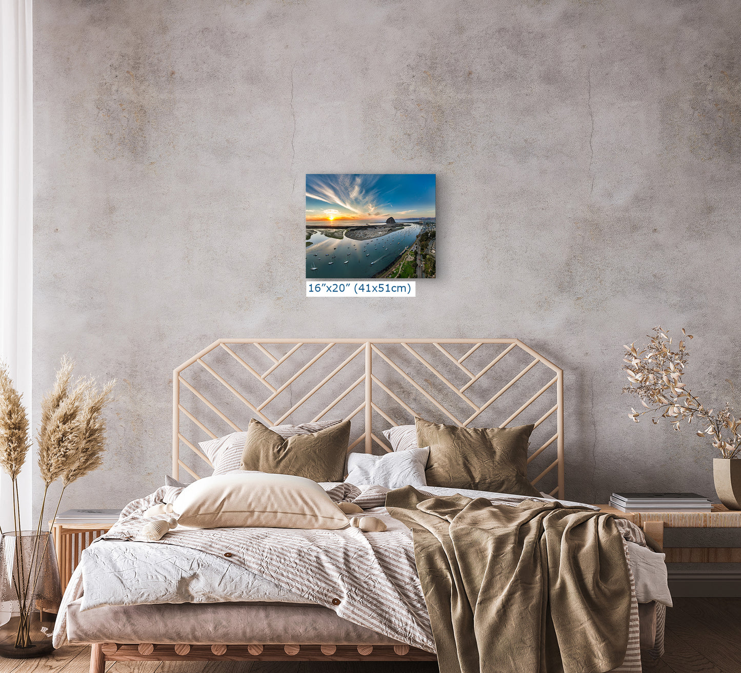 Coastal Wall Art Aerial Morro Bay Ocean Picture California Seascape Nature Photo