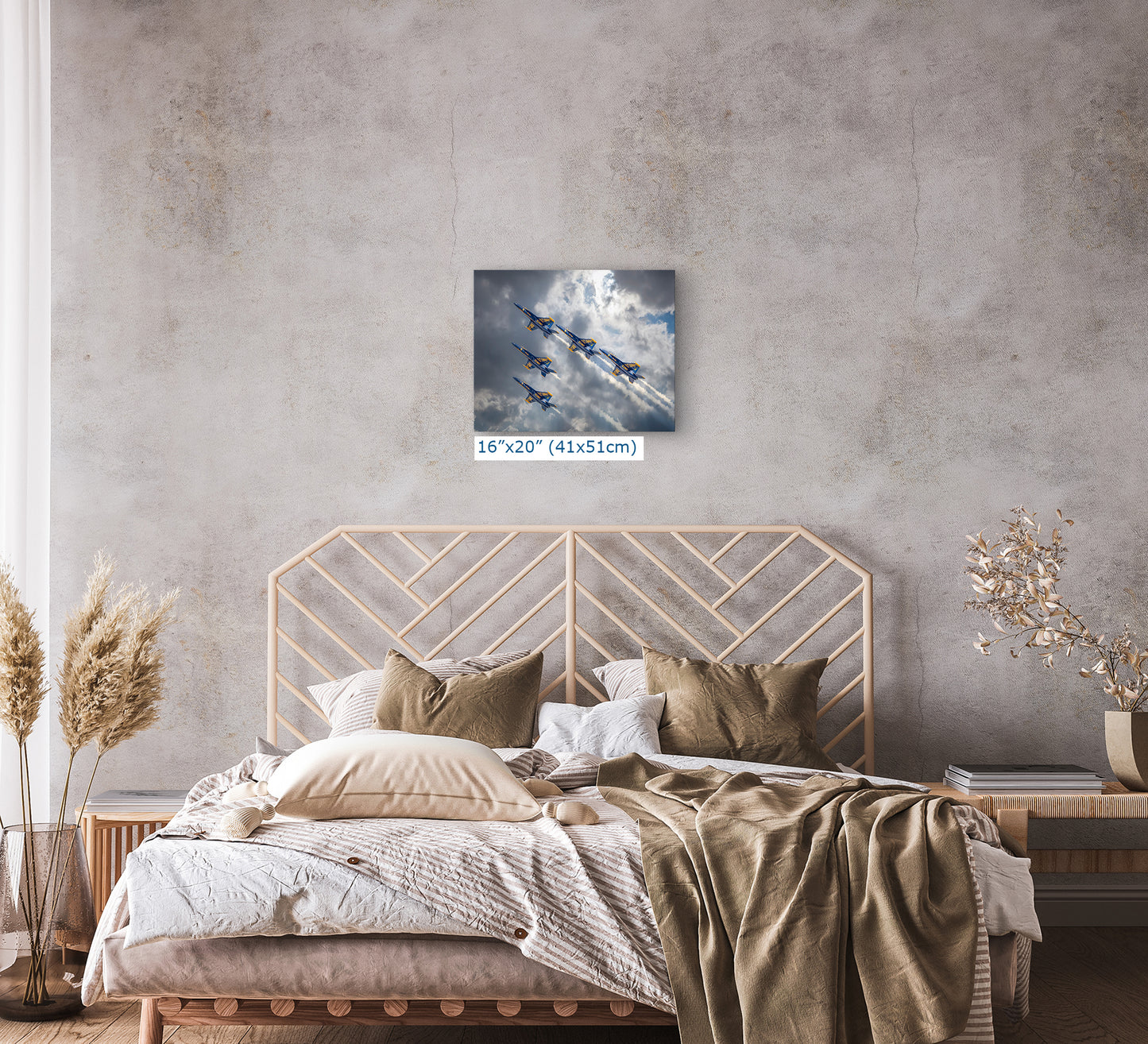 Blue Angels Artwork, FA-18 Super Hornet Military Aircraft Aviation Wall Decor