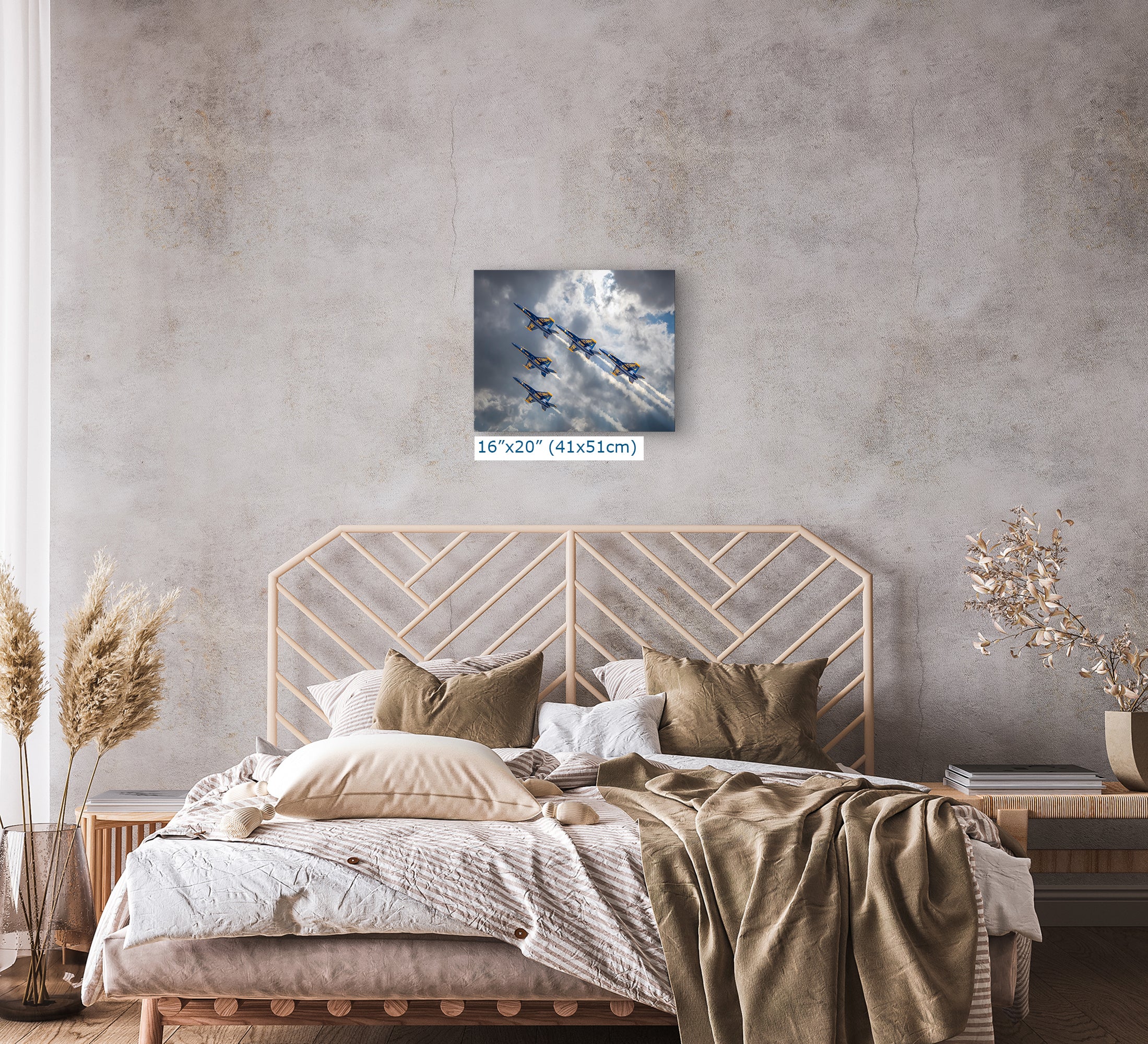 Blue Angels Artwork, FA-18 Super Hornet Military Aircraft Aviation Wall Decor