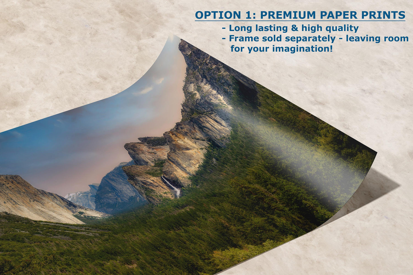 Yosemite National Park Mountain Picture Nature Photo Bohemian Relaxation Artwork for Meditation