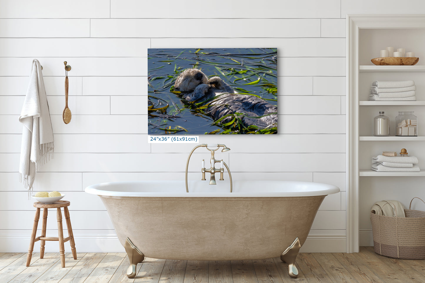 Sea Otter Picture Marine Mammal Wildlife Photography, Relaxing Nature Art Print, Ocean Scene, Dorm Room Decor, Animal Photography