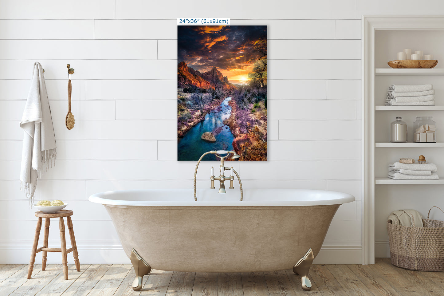 Zion National Park, Watchman, Southern Utah Desert Picture, Southwestern Wall Art, Relaxation Artwork Nature Photo for House Decor