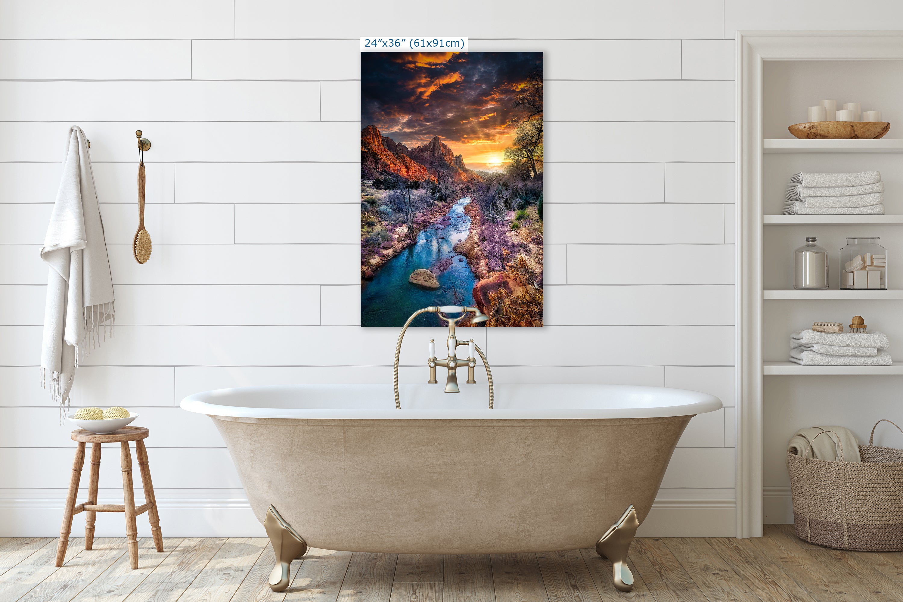 Zion National Park, Watchman, Southern Utah Desert Picture, Southwestern Wall Art, Relaxation Artwork Nature Photo for House Decor