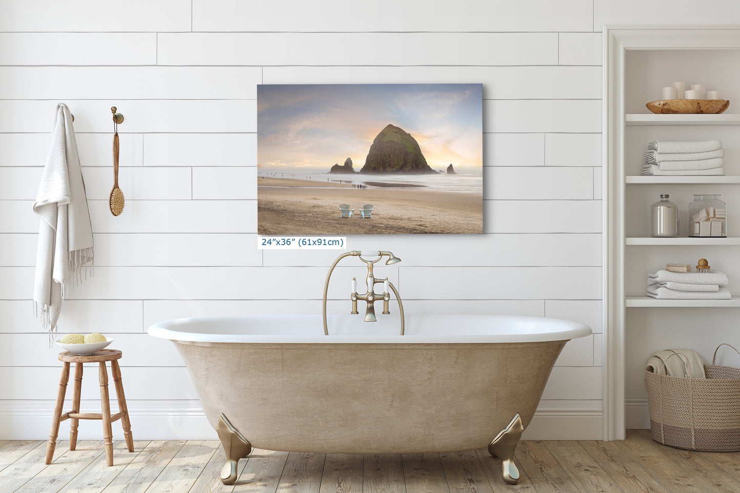 Cannon Beach Oregon Coast Ocean Picture Nature Photo, Haystack Rocks, Coastal Beach House Decor for Ocean Lovers