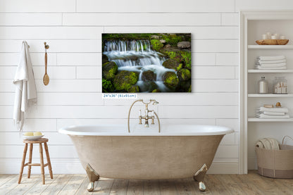 Yosemite National Park Cascading Waterfall Picture Nature Photo Relaxation Artwork for Meditation, Office, Apartment, and House Decor