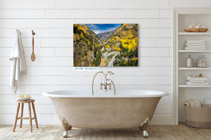 Colorado San Juan Mountain Picture, Million Dollar Highway Fall Colors Aspen Trees Forest Picture, Nature Photo for Relaxation Artwork, Meditation and House Decor