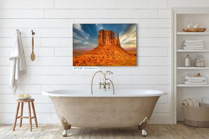 Monument Valley Arizona Desert Picture Nature Photo, Bohemian Style Relaxation Artwork for Meditation, Apartment, Office & House Decor