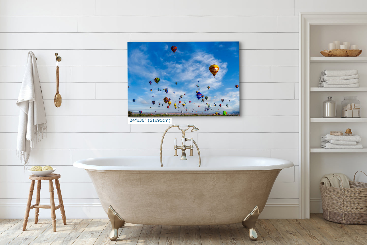 Hot Air Balloon Festival Mass Ascension | Albuquerque New Mexico Balloon Fiesta Wall Art Panorama | Office, Cubicle & House Decor