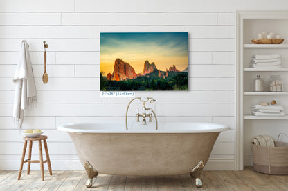 Garden of the Gods Colorado Mountain Picture, Nature Photo of Rocky Mountains for Meditation Relaxation Artwork Bohemian House Decor